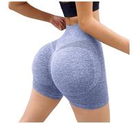 Legging Short 3D Anti Cellulite Femme, Leggings Court Sculptant - Confort & Résultats pour l'Été Short de Sport pour Femmes Yoga Course à Pied Fitness Vélo (Blue, XL)