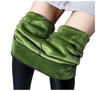 Legging Simili Cuir Femme - Legging Doublé Polaire Femme Pantalons Droit Pant Bas Épais Pants Bottoms Mode Pantalon Automne Hiver Vetement Extérieur Pants Taille Haute Pant Chaud Survêtement