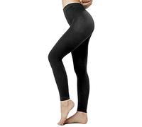 Legging SOLIDEA Femme Micromassants Silver Wave Longs à Couleur Noir Compression Graduée Préventive Taille 2-M (40)