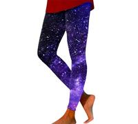 Legging Sport Femme - Leggings Galaxy Taille Haute Femme Costume Galaxie Leggings Imprimés Colorés Femme Pantalon Yoga Pantalon Yoga Extensible Pantalon Femme Costume Planète (Dark Purple S)