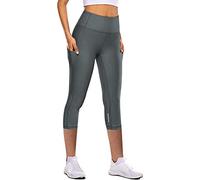 Legging Sport Femme Sexy - avec ContrôLe du Ventre Legging De Sport Court Imprimé Pantalon Opaque avec Poche Slim Fit Coupe AjustéE Legging Anti Cellulite Minceur Femme