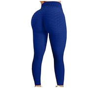 Legging Sport Femme Sexy - Sport Collants Remonte Fesse Pantalon Opaque avec Poche Nid d'abeille Pantalon Legging Minceur Legging Anti Cellulite Minceur Femme