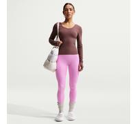 Legging taille haute coupe longue sans couture avant Nike Zenvy pour femme Light Magenta/Blanc L (FR 46-48)