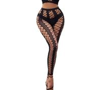 Legging taille haute en résille sans pieds pour femme - Collants à motifs - Collants résille - Bas de cuisse - Cadeaux pour femme