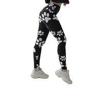 Legging taille haute extensible dans les 4 sens, longueur cheville non transparent, doux et résistant aux squats pour femme et hiver en polaire fourrure de qualité supérieure, Patte de chien., S-M