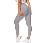 Legging taille haute gaufré en nid d'abeille pour femme avec poches, relève les fesses, anti-cellulite, contrôle du ventre, pantalon de gym, yoga, entraînement, course à pied, collant de compression
