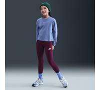 Legging taille haute Nike Classic pour fille Bordeaux/Blanc S