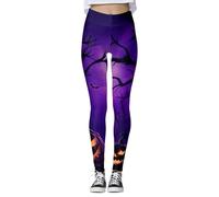 Legging taille haute pour femme de 20 ans, fête d'Halloween, motif imprimé amusant, hiver, confortable, extensible, pantalon de tenue décontractée bandeau femme hiver, lilas, M