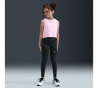 Legging taille mi-haute Nike Pro pour fille Noir/Dark Smoke Grey/Blanc XS