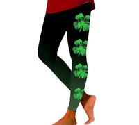 Legging tendance pour femme 2026 - Imprimé décontracté - Mince et élastique, vert foncé, XL