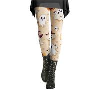 Legging thermique d'Halloween pour femme - Collant de gym pour femme - Legging d'automne et d'hiver - Imprimé artistique - Pantalon doux et extensible pour le camping, la randonnée, l'entraînement, la
