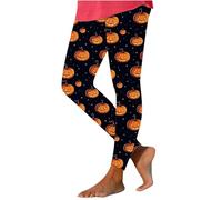 Legging thermique d'Halloween pour femme - Collant de gym - Tendance - Décontracté - Imprimé d'Halloween - Legging de yoga fin pour le camping, la randonnée, l'entraînement, la gym en plein air, gris