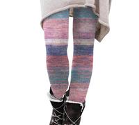 Legging thermique doublé en polaire pour femme - Collant court pour la sensibilisation au cancer du sein - Legging court pour l'entraînement, le sport, le yoga, la course à pied, rose, XL