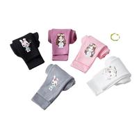 Legging thermique en coton chaud pour filles - Doux et extensible - Taille haute - Confortable - Coupe ajustée - Collant d'automne et d'hiver, blanc, 8-9 ans