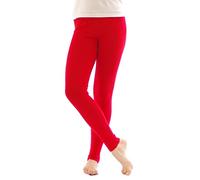 Legging Thermique Pantalons Leggings Long Coton Chaud épais Doux - Rouge, S