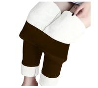 Legging thermique pour femme - En velours - Sous-vêtements thermiques longs et chauds - Taille haute - Opaque - Noir - Legging thermique doublé en polaire - Collants chauds - Collants d'hiver