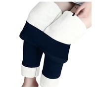 Legging thermique pour femme - En velours - Sous-vêtements thermiques longs et chauds - Taille haute - Opaque - Noir - Legging thermique doublé en polaire - Collants chauds - Collants d'hiver