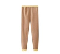 Legging thermique pour fille doublé en polaire doux, extensible et chaud, couche de base confortable, décontracté, tenue quotidienne par temps froid (café, 9-10 ans)