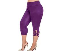 Legging transparent taille legging élastique creux pour femme Body Chaîne, lilas, 4XL