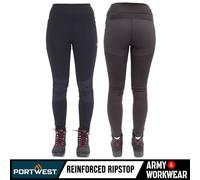 Legging Travail Portwest KX380 Taille Haute Résistant Ripstop Noir
