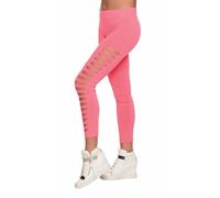 LEGGING TROUÉ ROSE FLUO ADULTE