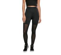 Legging - URBAN CLASSICS - Tech Mesh - Taille haute - Noir - Jersey élastique S