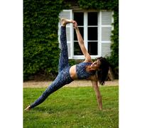 Legging yoga colibri court imprimé voie lactée (