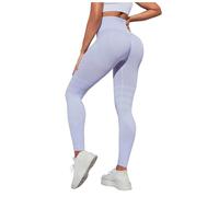 Leggings 3D Anti Cellulite Femme Compression Amincissants Taille Haute, sans Couture, Cellulite Legging (Light Purple, L)