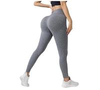 Leggings 3D Anti Cellulite Femme Legging Anti-Cellulite à Compression - Minceur Taille Haute sans Couture Yoga Fitness Pantalon Sport Athlétique (Gris, M)