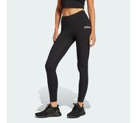 Leggings Adidas Femme Essentials Linéaires En Coton - Couleur : Noir/Blanc