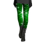 Leggings Belle Fesse Women's Printed Sequin Sport Leggings with Soft and Slim Butt Pantalon Cargo Blanc Enfant (b-Green, S)