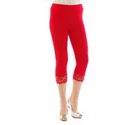 Leggings Capri 3/4 Avec Dentelle Courte En Coton Plusieurs Couleurs Yoga Sport