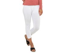 Leggings Capri 3/4 pour femme - Celodoro - Jersey stretch en coton - Blanc XXL