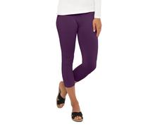 Leggings Capri 3/4 pour femme - Celodoro - Jersey stretch en coton - Violet S