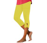 Leggings Capri Femme 3/4 Pantalon de Sport Extensible Élégant avec Détail Découpe en Forme de Goutte à la Cheville Pantalon de Yoga Fitness Confortable pour l'Été Plage Pantacourt Femme