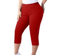 Leggings capri pour femmes avec taille élastique, longueur 3/4, pour l'été, décontractés, taille plus, pantalons capri d'entraînement et de course, couches de base, vêtements de fond My Order Sale