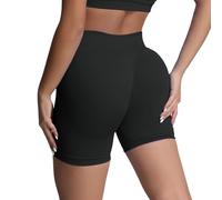 Leggings Court Femme Shorts Confortable avec Poche Anti Cellulite Compression Bas de Survêtement Poches Short Anti-Frottement Push Up pour Gym Sports Running
