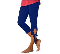 Leggings courts élastiques pour femmes UK, pour dames, extensibles, pour le jogging, le yoga, la course à pied, l'été, taille élastique, longueur 3/4, pantalons capri d'entraînement, légers, serrés