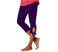 Leggings courts élastiques pour femmes UK, pour dames, extensibles, pour le jogging, le yoga, la course à pied, l'été, taille élastique, longueur 3/4, pantalons capri d'entraînement, légers, serrés