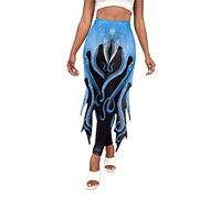 Leggings de sirène d'halloween pour Femmes, pêche à l'échelle de Poisson Impression de pêche Extensible des Femmes