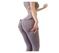 Leggings De Sport for Femmes, Pantalons De Yoga À Poches, Pantalons De Sport De Fitness Naked Feeling pour Le Sport et Le Yoga(Sea Rock,XL)