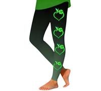 Leggings de Sport Imprimés pour Filles Thème Saint-Patrick Pantalon Élastique Confortable pour Jeu et Activités Festives (Black3-e, 5-6 Years)