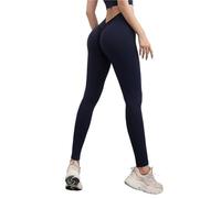 Leggings De Sport Push Up avec Dos en V for Femmes, Pantalons Yoga, Fitness, Course À Pied, Entraînement, Gymnastique, Filles(Blue3,S)