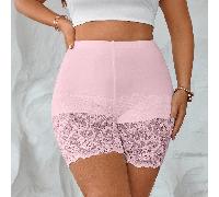 Leggings décontractés simples pour vacances, modèle grande taille pour femmes. Insert en dentelle tricotée, pantalon court et skinny. Tissu confortable, doux et respirant 0XL,1XL,2XL,3XL,4XL,5XLTissu 
