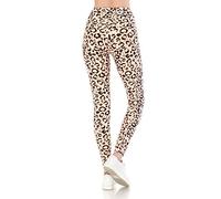 Leggings Depot Pantalon de yoga réfléchissant taille haute avec poches pour femme, Léopard solitaire, Taille L