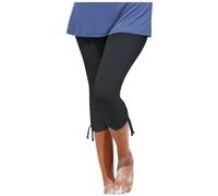 Leggings d'été 2026 pour femmes, couleur unie, tendance, décontracté, style villégiaire, pantalon court avec cordon de serrage, gris foncé, XL