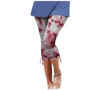Leggings d'été 2026 pour femmes, style décontracté, style villégial, pantalon court avec cordon de serrage, bordeaux, XXL