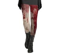 Leggings d'halloween Femme 2025 Running, Pantalon De Yoga Contrôle du Ventre Taille Élastique Costume Motif Tête De Mort Pants sans Couture pour Femmes Loisirs Décontracté Yoga