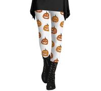 Leggings d'halloween pour Femme Fitness, Pantalon De Yoga sans Couture Taille Élastique Tenues Imprimé Citrouille Pants Anti-Cellulite Femmes Ample Célébration Jogging