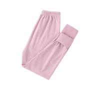 Leggings doublés en polaire pour filles - Collant de jogging - Pantalon de jogging pour enfants - Taille haute - Droit - Hiver - Chaud - Uni - Yoga - Danse, violet, 4-5 ans